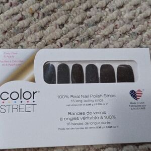 Color Street Deep Glitter Black Nail Strips